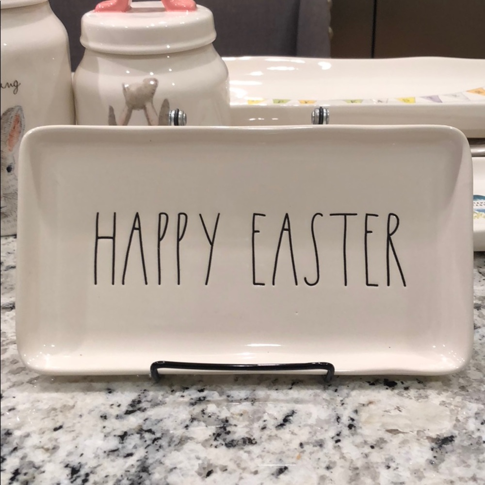 Rae Dunn Happy Easter Small Platter Plate - NEW!